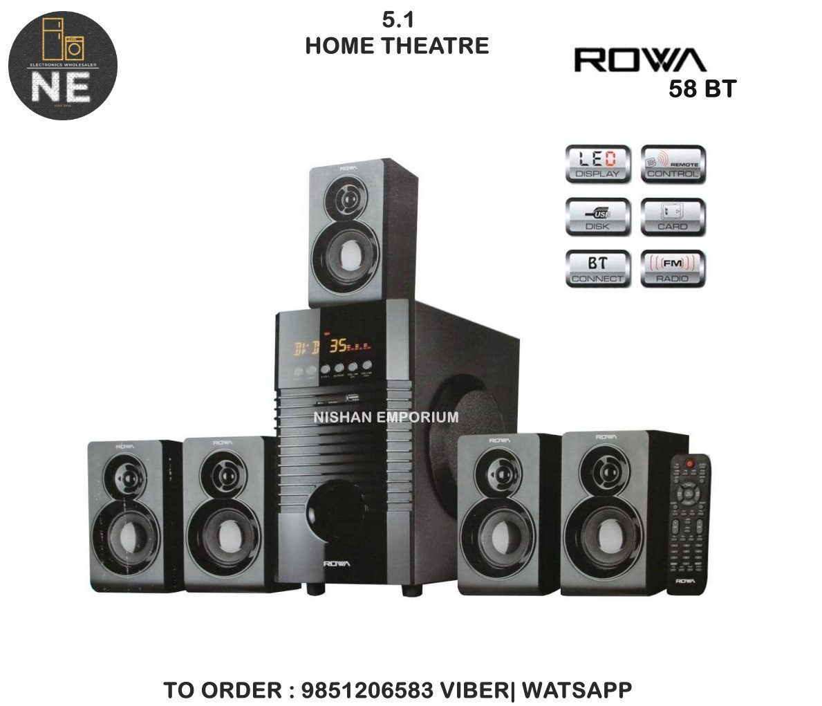 Rowa 58 BT 5.1 Sound System Pure Sound Quality