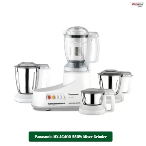 Panasonic MX-AC400 With 4 Jar Mixer Grinder (White